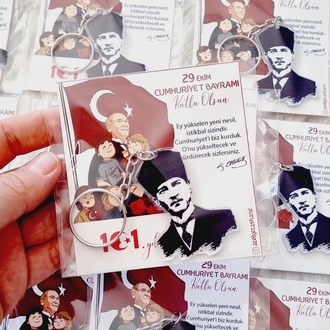 29 Ekim Atatürk Anahtarlık