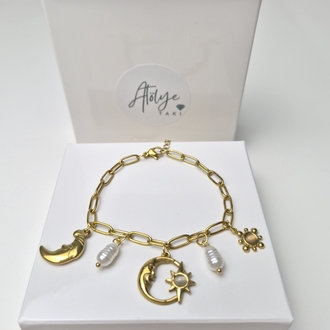 Gökyüzü charm bileklik