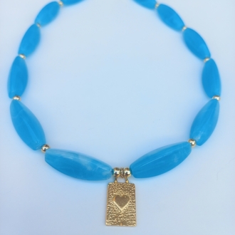 Kalp charm kolye