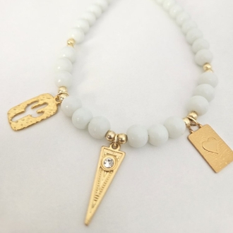 Cam charm'lı kolye
