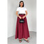 Bordo Beyaz Kemerli Elbise