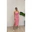 Pembe Straplez Elbise