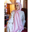 Hürrem Desen Osmanlı Motif Pamuk İpek Şal - Pembe