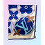 Lux İthal Marka %100 Vual İpek Şal - Night Blue