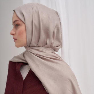 Monogram Jakar İtalyan İpekli Şal - Füme 