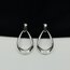 Oval halka silver küpe.