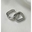 Dikdörtgen Silver Küpe