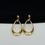 Oval halka gold küpe