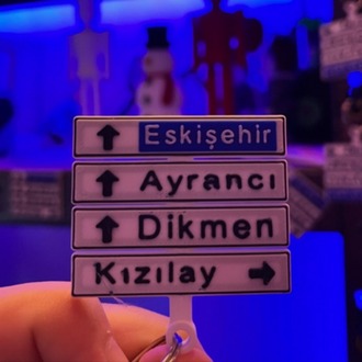 Kızılay Tabelası Anahtarlık 
