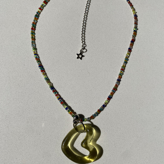 Glass Heart Necklace 