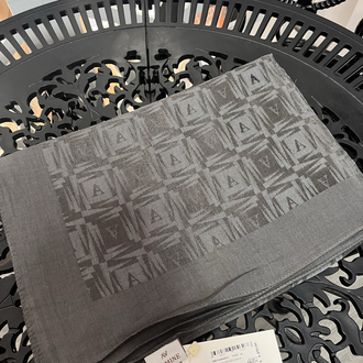 Armine Lyocell Naia Kare Monogram Şal Füme