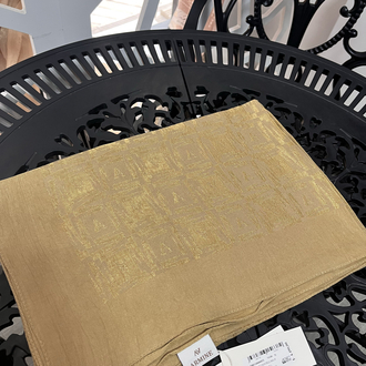 Armine Lyocell Naia Kare Monogram  Şal Camel
