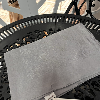 Armine Lyocell Naia Kare Monogram Şal Gri