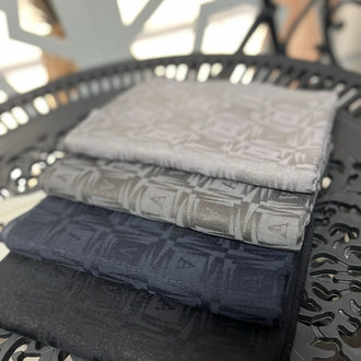Armine Lyocell Naia Kare Monogram Şal Gri