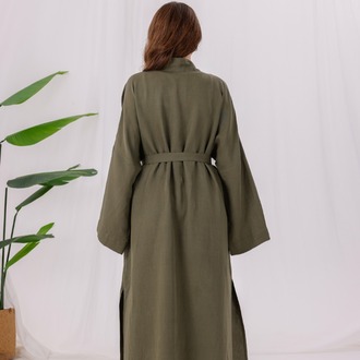 Aybem Haki Yeşil Organik Pamuklu Kimono Takımı