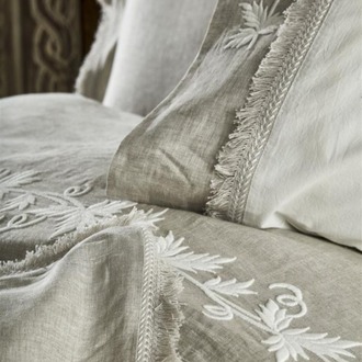 Ecocotton MİYA Organik Pamuk Keten Çift Kişilik Krem Nevresim Takımı