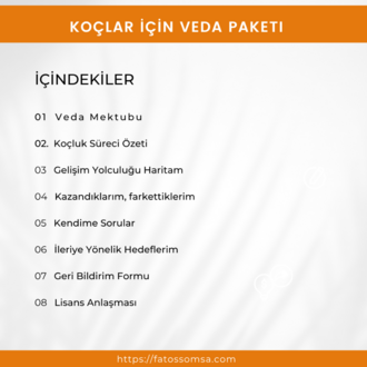 Koçlar için Danışan Veda Paketi (Canva Şablonu + PDF)