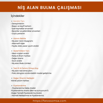 Koçlar için NİŞ ALAN BULMA Çalışması (Canva Şablonu + PDF)