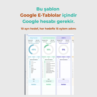 Performas Göstergeli Hedef E-Takip E-Tablosu, Yıllık Aylık Hedefler