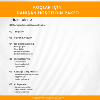 Koçlar için Danışan Hoşgeldin Paketi (Canva Şablonu + PDF)