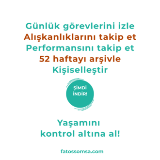 Performas Göstergeli Haftalık Planlayıcı, Günlük Program Planlayıcı