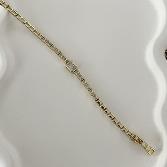 Baget taşlı 14k gold bileklik
