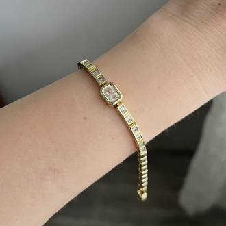 Baget taşlı 14k gold bileklik
