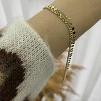 Pul detay 14k gold bileklik