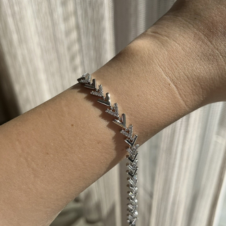 Balık sırtı silver bileklik