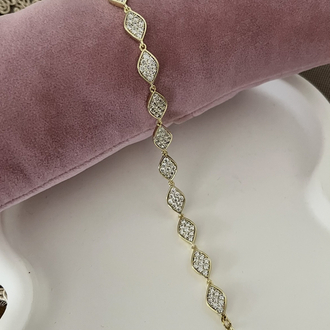Baklava model Zirkon taşlı bileklik
