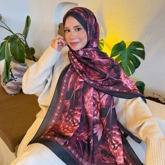 Bordo Siyah Şal