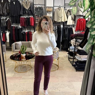Bordo kesik paça Jean