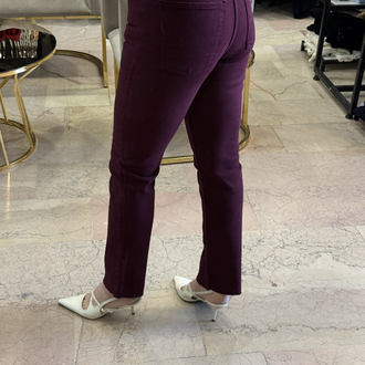 Bordo kesik paça Jean
