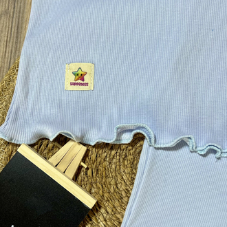 Bebek mavi kolsuz t-shirt şort takım