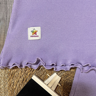 Lila kolsuz t-shirt şort takım