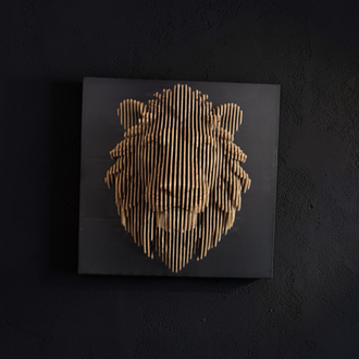 Katmanlı aslan portresi