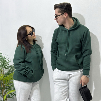 Şapkalı Yeşil Sweatshirt