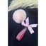 Taşlı Anahtarlık Pembe Büyük Ponpon Ve Kurdele Seti
