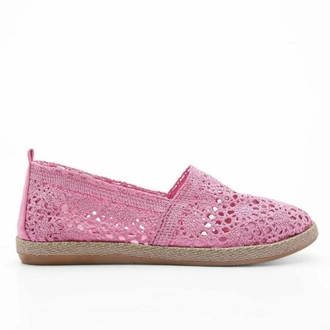 Pembe  Renk Dantel Ayakkabı Espadril 