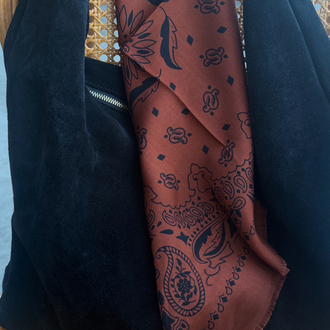 BerGu Amber Kahverengi Şal Bandana