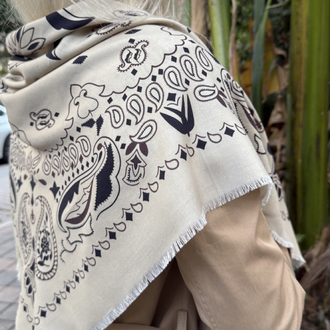 BerGu Scarf Ekru Şal 