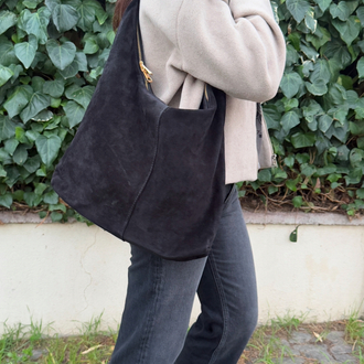 Nora Suede Siyah Çanta