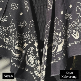 BerGu Scarf Koyu Kahve Şal 