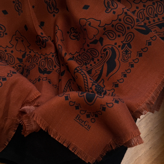 BerGu Amber Kahverengi Şal Bandana