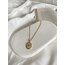 ÇELİK MADALYON KOLYE (gold)