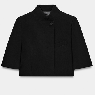 Siyah Kısa kollu blazer ceket