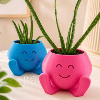 "Smile Buddy" Saksı - Sukulent&Kaktüs Saksısı