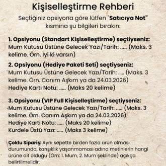 "3D Kalpli" Mum - Kişiselleştirilebilir