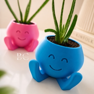 "Smile Buddy" Saksı - Sukulent&Kaktüs Saksısı