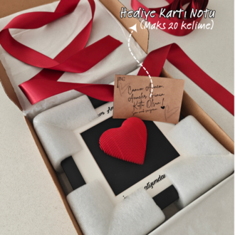 3D Kalp Tablo - Kişiselleştirilebilir